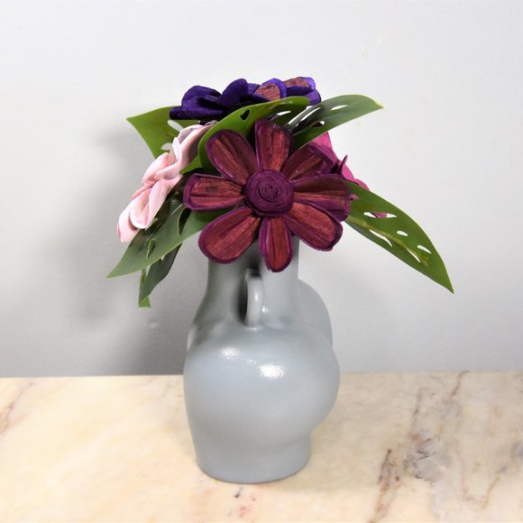 Fun! Mod nude vase w/Sola funky groovy sixties flower power style daisies - Picture 6 of 6